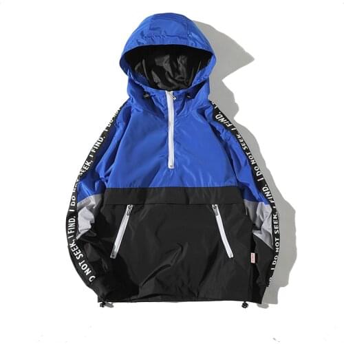 HOT 2019 Outdoor spring autumn outfit young men light jacket hooded loose coat pocket ski-wear windbreaker Baseball Jerseys