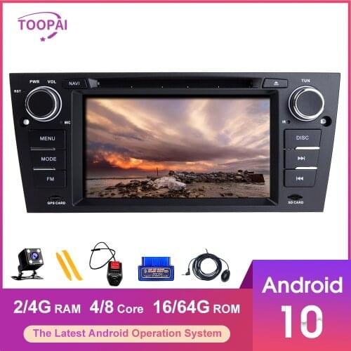 TOOPAI Android 10 For BMW E90 E91 Touring E92 Coupe E93 Convertible M3 2005-2012 Auto Radio GPS Navigation Multimedia Player