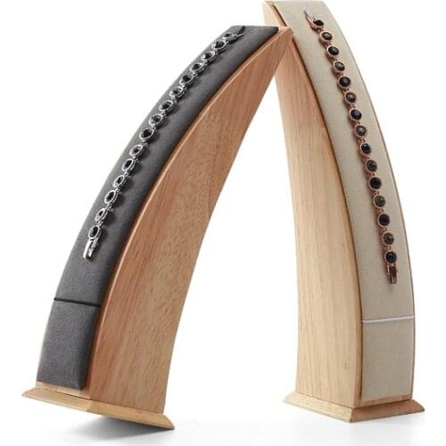 New simple jewelry stand high-end creative jewelry pendant stand solid wood counter watch necklace display stand