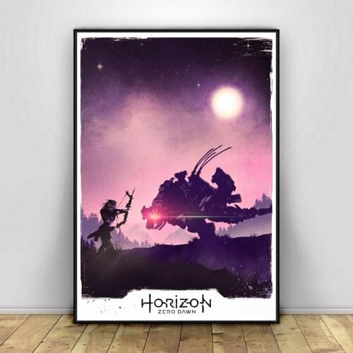 Horizon Zero Dawn Video Game Poster PC,PS4,Exclusive Role-playing RPG Game Canvas Custom Poster Alternative Artwork Gift