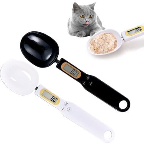 500g/0.1g LCD Display Pet Food Scale Cup Portable Kitchen Measuring Spoon Electronic Digital Spoon Scale Baking Supplies