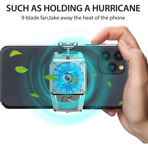 Portable Universal Mobile Phone Cooling Fan Radiator Turbo Hurricane Game Cooler For Samsung/IPhone/Xiaomi Cell Phone Cool Heat