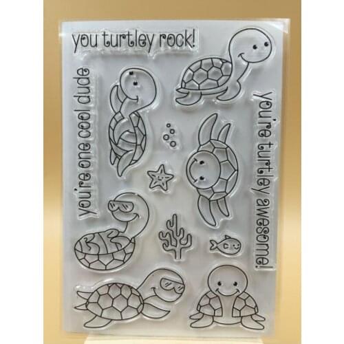 Lovely turtle Transparent Clear Silicone Stamp/seal for DIY Scrapbooking/ Album Decorative Clear Stamp Sheets