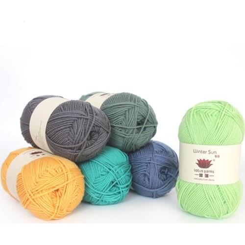 5*50g Hank 100% Merino Wool Yarn Hand knitting Crochet Worsted Yarn Soft for Comfortable Baby and Adult Fashion Garment Clothing