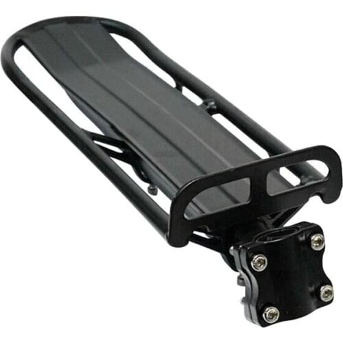 Adjustable Bike Cargo Rack Cycling Pannier Bicycle Luggage Carrier Racks Seatpost Tube Black Aluminum