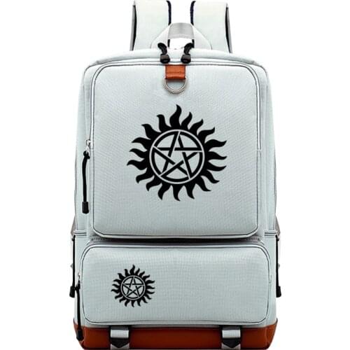 Supernatural Backpack Students Boys Girls Rucksack Cool Casual High Quality Beautiful Travel Knapsack for Teens Mens Women
