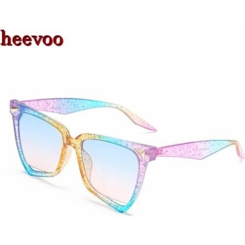 Retro Luxury Cat Eye Sunglasses Womens Flash Candy Color Glasses Brand Designer Classic Vintage Rainbow Tone Sunglasses UV400