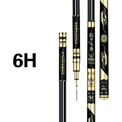 5H 6H Super Hard 3.6m-7.2m Taiwan Fishing Rod Hand Pole Telescopic Wedkarstwo Olta 19/28 Tone Carp Fishing Stick Pesca Black Pit