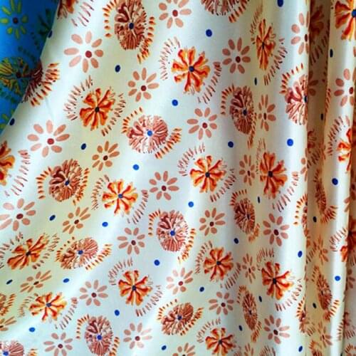 Tissue Lining Soft Satin fabric leaf DIY Material craft flower glossy Polyester Charmeuse Fabric