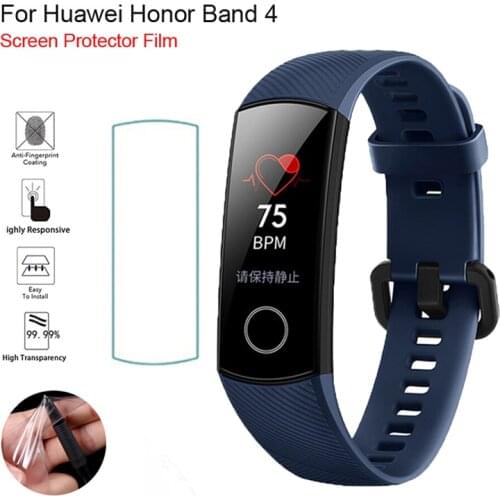 Anti-Scratch Soft TPU HD Ultra Clear Protective Film for Huawei Honor Band 4/5 Smart Wristband Screen Protector Cover Not Glass
