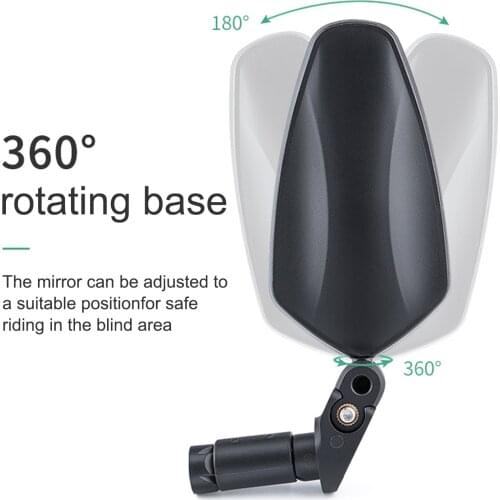 Bicycle handlebar rearview mirror adjustable rotating mirror rod mountain road bike safety riding accessories #W