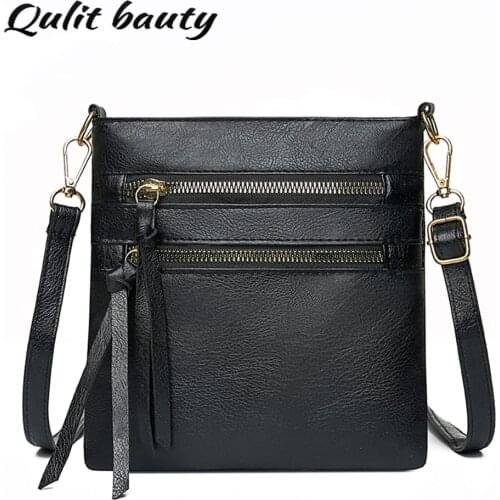Womens Patent Leather Small Shoulder Messenger Bag Purses and Handbags Designer 4 Pocket Tassel Mobile Phone Bag for Women Sac