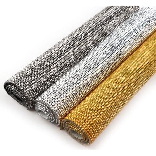 1 Pc 24*40cm 3 Colors 2.5mm Grid Face Resin Square Rhinestone Hotfix Rhinestone Mesh Trim For Wedding Dress Decoration