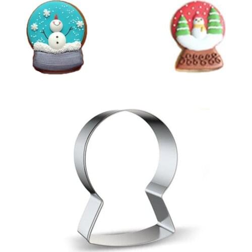 1pcs patisserie reposteria gateau Christmas Crystal Ball Cookie Cutter Mold Fondant Cake Decor Tools Pastry Shop Biscuit Mould