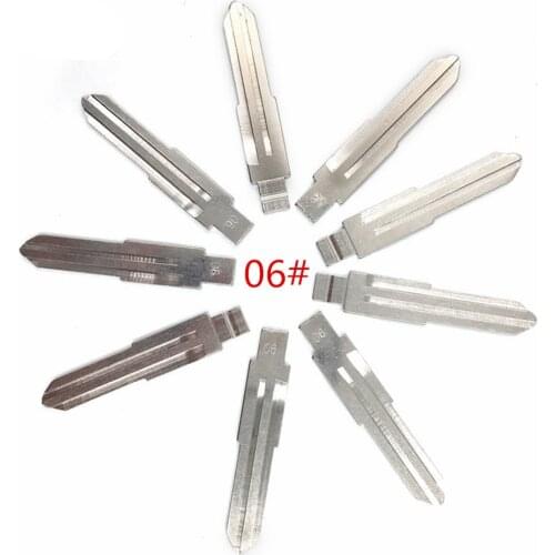 10pcs/lot Type 06# Metal Blank Uncut Flip KEYDIY/VVDI/JMD Remote Key Blade