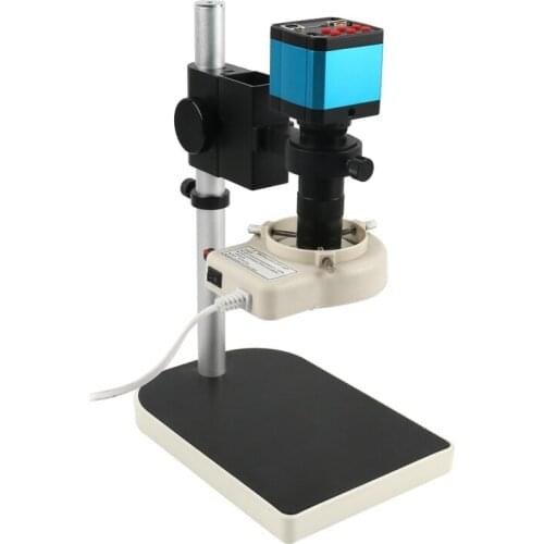 18MP 1080P HDMI USB Digital Video Microscope Camera 150X C Mount Camera 190MM Work Distance For For PCB Repair Soldering