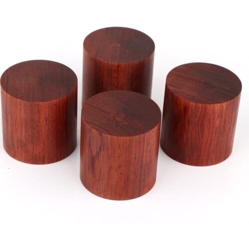 4PCS Rosewood HiFi Audio Speakers Amplifier Chassis Anti-shock Shock Absorber Foot Feet Pads Vibration Absorption Stands 45*45mm