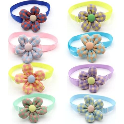 50/100 Pcs Dog Accessories for Large Dogs Collar Bow Ties Necktie Flower Design Cute Puppy Dog Cat Bowtie Pet Supplies Dog Bows