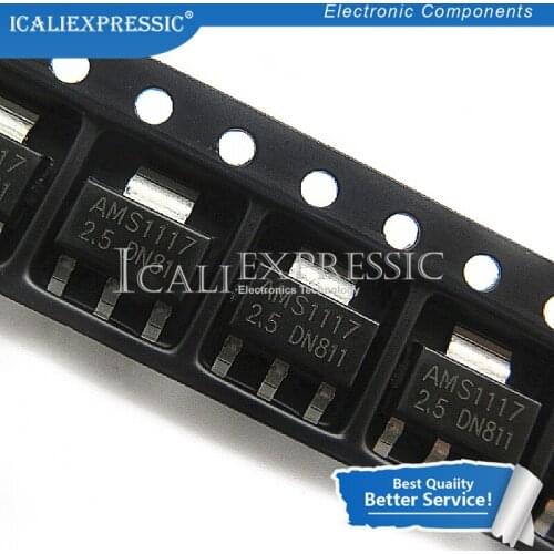 50PCS AMS1117-2.5 LM1117 SOT-223 2.5V Linear Regulator In Stock