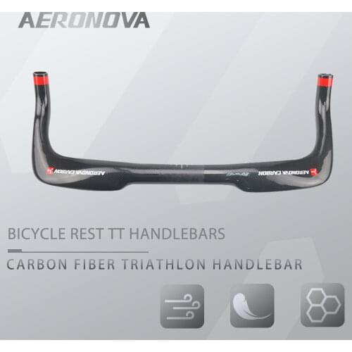 AERONOVA Bicycle Rest TT Handlebars Bullhorn Carbon Fiber Triathlon Handlebar Road Bike TT Handle Bars 3K 31.8 Bullhorn