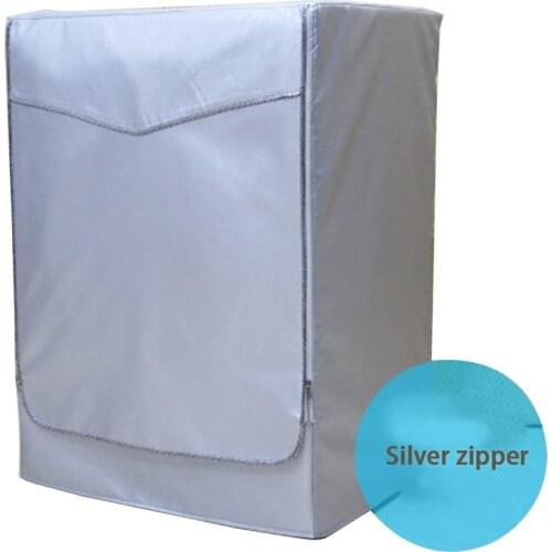 Automatic Roller Washer Sunscreen Washing Machine Waterproof Cover Dryer Polyester Silver Dustproof Washing Machine Cover