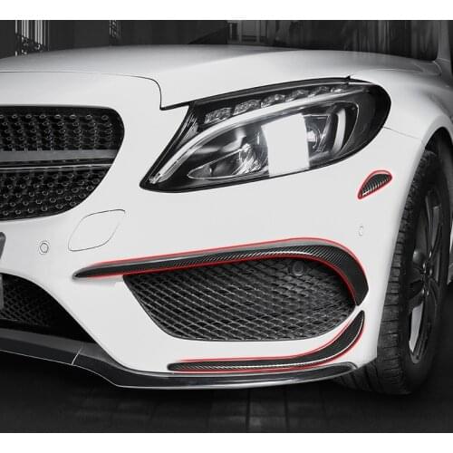 Car Front Bumper Spoiler Splitter Cover Fog Light Splitter Trim for Mercedes Benz C Class W205 2015-2019
