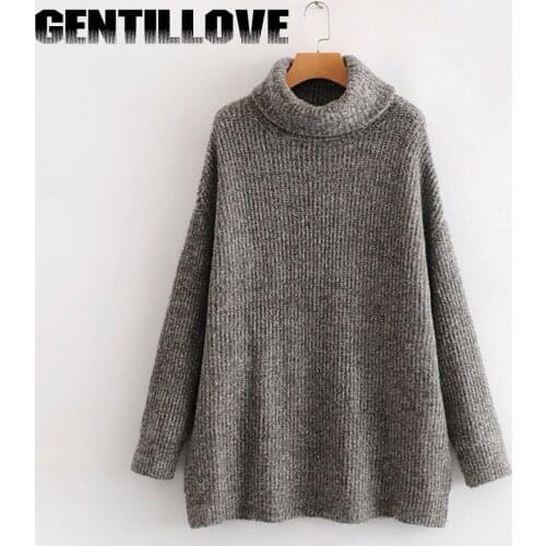 Sweater Women Turtleneck Solid Soft High Quality Knitted Simple All-match Elegant Womens Sweaters Ladies Knitting Pullover Warm