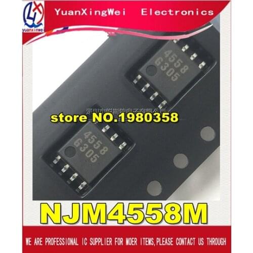Free shipping 100pcs/lot New NJM4558M JRC4558M 4558 SOP-8 DUAL OPERATIONAL AMPLIFIER IC
