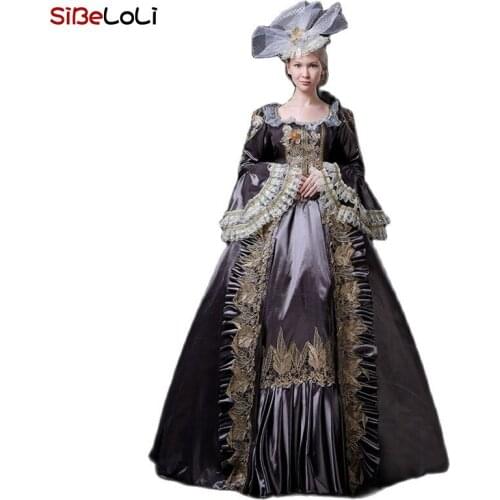 Halloween One Piece Dress Gothic Lolita Classic/Traditional Vintage Inspired Victorian Rococo Medieval Cosplay Lolita Dress