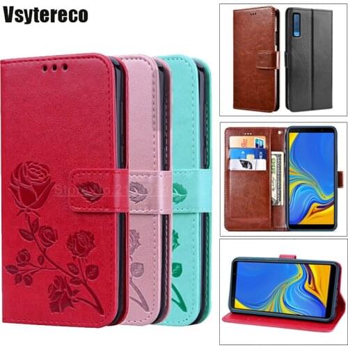 Luxury Flip Leather Case For on Samsung Galaxy A7 2018 Phone Case for Fundas Samsung A7 2018 A750 A750F SM-A750F 6.0" Cover a750