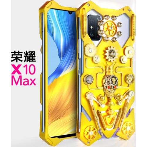 Huawei Honor X10 Max Case Gear machinery Heavy Duty Armor All-metal Aluminum Alloy Phone Case for Honor X10 Max 5G Back Cover