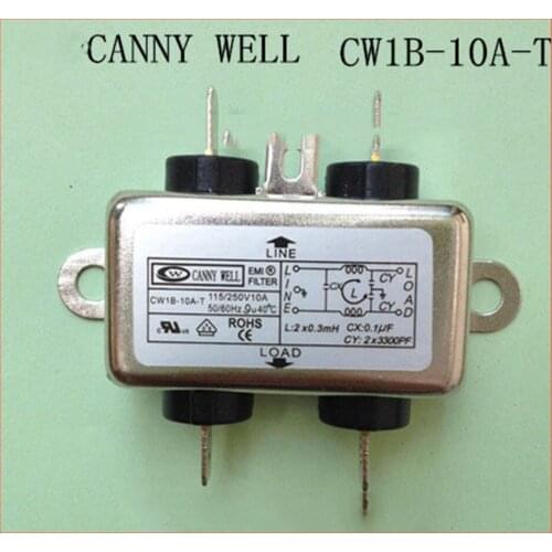 EMI Filter Electronic Components power supply filter Canny well emi power filter single phase 110-250v 10A cw1b-10a-t