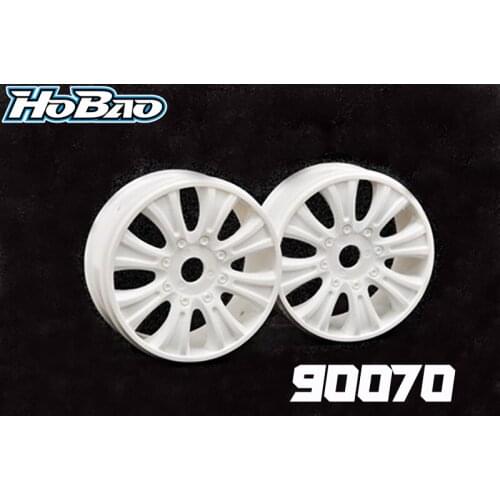 OFNA/HOBAO RACING 90070 WHEEL (WHITE), 2PCS FOR 1/8 GTS/GTB NITRO/ELECTRIC ON-ROAD 1/8 FS HONOR KM ONROAD