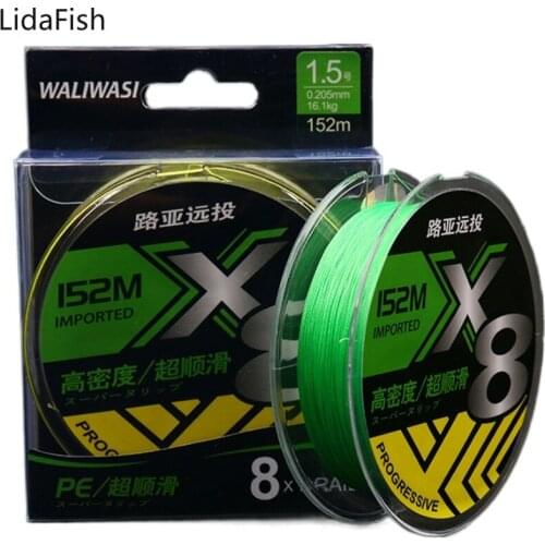 Lidafish Brand 102M 152M 8 Strands Braided Fishing Line Multifilament PE Fishing Line for Saltwater & Freshwater