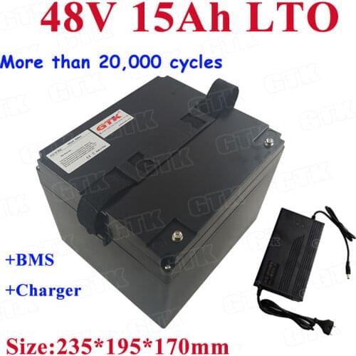 Power LTO 48V 15AH Lithium titanate battery Pack LTO 2.4v battery for 1400w golf cart electric clean truck scooter +3A Charger