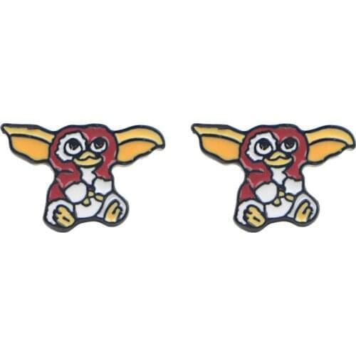 LT196 Cute Monster Small Stainless Steel Stud Earrings for Girl Kids Lovely Enamel Jewelry Gifts Fashion Accessories Brincos