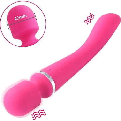Mlsice Soft Vibrator Dual M G Spot Clitoris Stimulator Magic Av Wand Vibrator Massager Waterproof Woman Adult Sex Toys for Woman