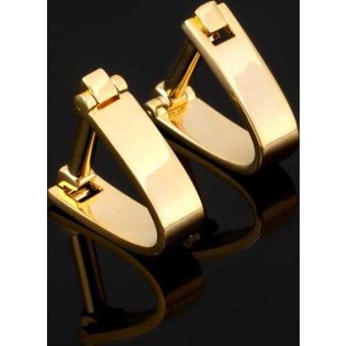 Fashion High Quality French Stainless steel gold Cufflink For Mens Shirt Brand suit Cuff Buttons Top sale Cuff Links Jewelry