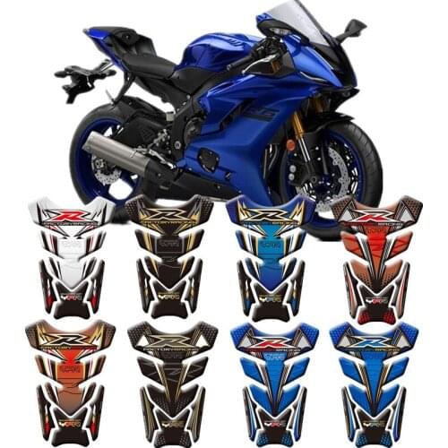 Motorcycle 3D Fuel Tank Protective Stickers Decals For Yamaha YZF R1 YZF R6 1998-2016 Tank Protective Stickers