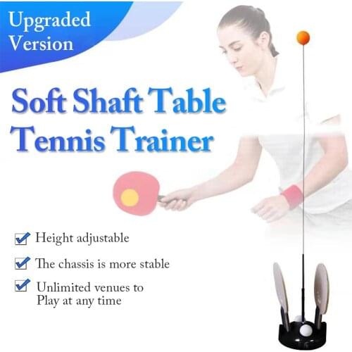 Adjustable Height Portable Table Tennis Set Trainer Elastic Shaft Training Machine Fitness Decompression Training Tecnologia