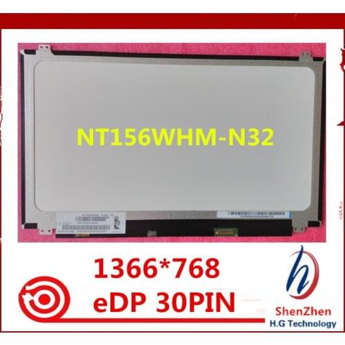 Original NT156WHM-N32 V8.0 compatible models 15.6 slim 30pin Matrix LCD Screen New LED Display NT156WHM N32 V8.0 Replacement