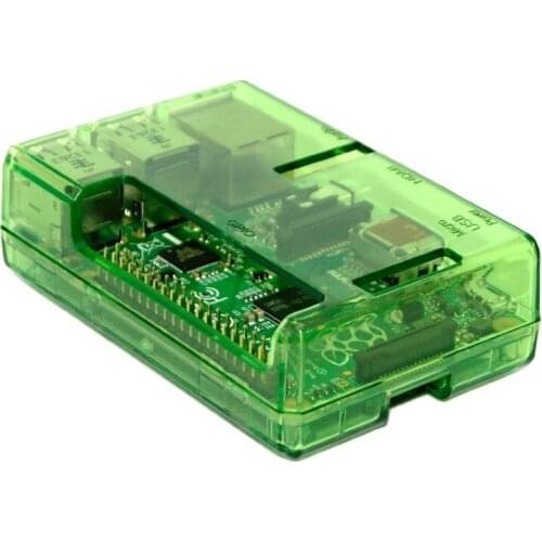 UGEEK Transparent Green ABS Case/Box/Shell/Enclosure For Raspberry Pi 3 Model B Raspberry Pi 2 Model B & B+ 2B 3B | Support GPIO