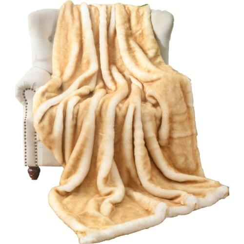 Luxury Faux Fur Fox Blanket Winter Warm Fluffy Shaggy Cozy Sofa Blankets Bed Bedspread Home Decor Acrylic Plush Throw Blanket