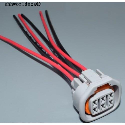Shhworldsea 6 Pin 2.3mm 1JZ-GTE 2JZ-GTE IAC Accelerator Throttle Pedal Connector 6189-0029 For Toyota Suzuki ECU ICM Ignitor