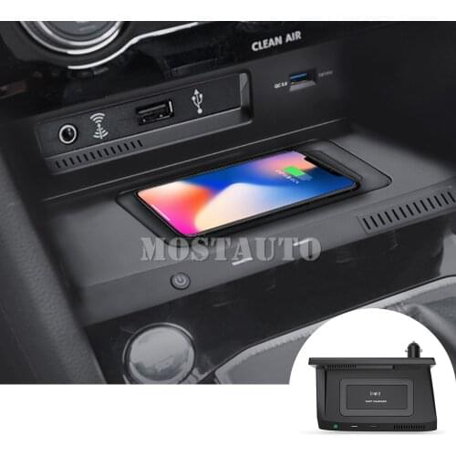 The Phone With QI Wireless Charging For Volkswagen VW Tiguan MK2 Wireless Car Charger Phone Charging Plug And Play 2016-2020