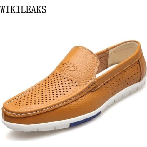 Mens Shoes Genuine Leather Men Casual Shoes Mens Loafers Slip on Shoes Man Sandals 2021 Summer Men Sandals Zapatos De Hombre