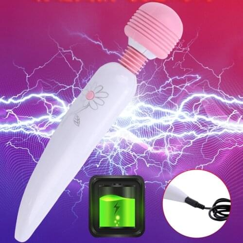 USB charge Magic Wand vibrator Powerful Female Massage masturbation Fairy Vibrating Clit Stimulation cspot Sex Toys For Women