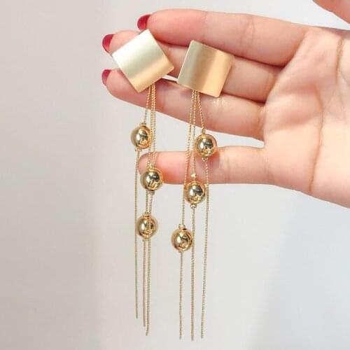 Fashion Long Tassel Exaggerated Earrings 2019 New Female Personalized Gold Colors Trendy Earrings Jewelry