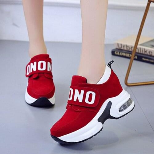 2021 platform wedge sneakers ladies shoes sneaker casual shoes trainers women female shoes black red sneakers women size 35-40
