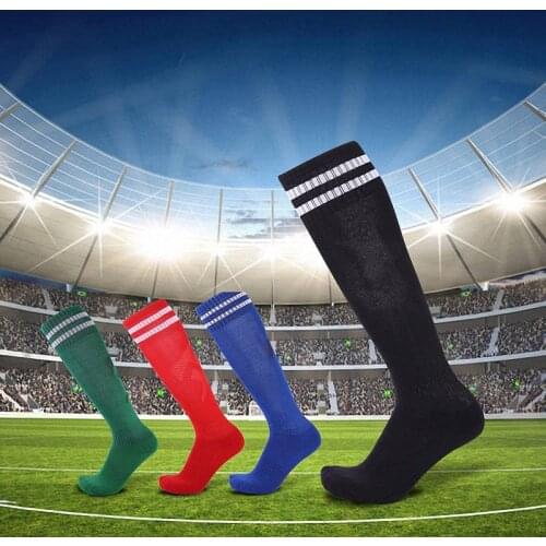 1 Pair Kid Soccer Football Sports Striped Socks Anti Slip Over Knee High Long Stockings Running Cycling Breathable Boy Gifts